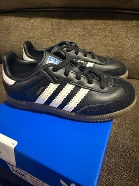 adidas Kids Black and White Samba Sneaker
